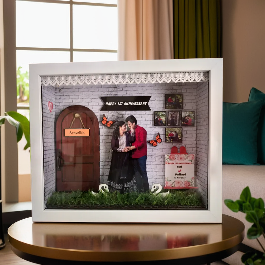 Butterfly Door Miniature Photo frame 10 x 8.5 inch for Anniversary and Birthday