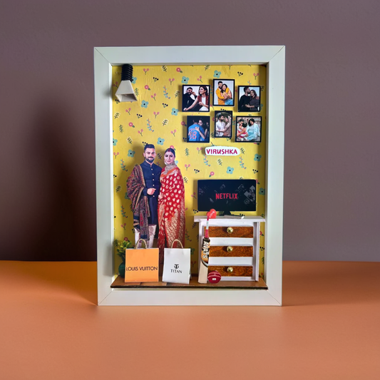 Oppen Frame 8 x 10 inch for Birthay and anniversary without Glass with lighting.