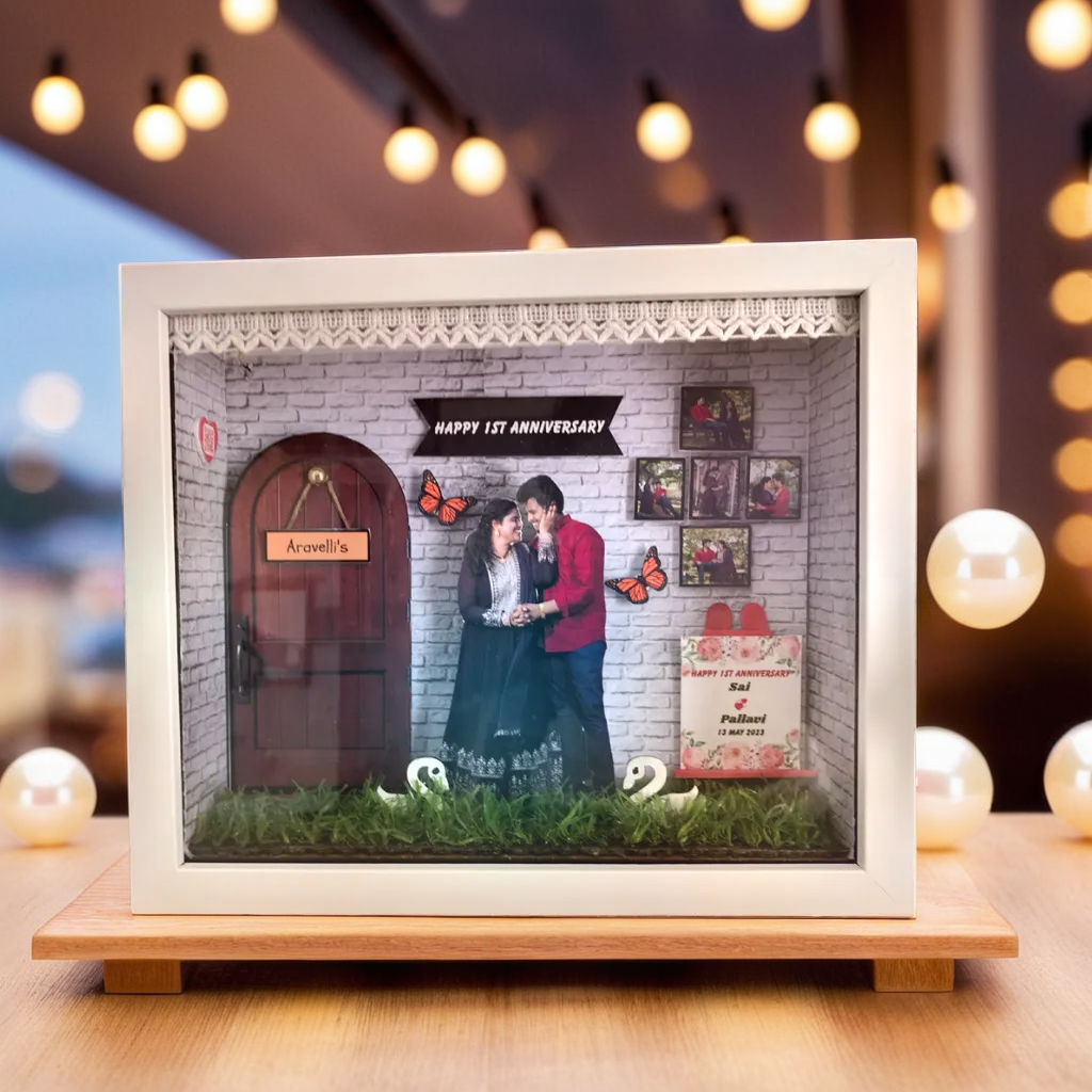 Butterfly Door Miniature Photo frame 10 x 8.5 inch for Anniversary and Birthday