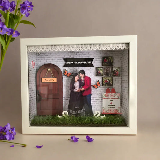 Butterfly Door Miniature Photo frame 10 x 8.5 inch for Anniversary and Birthday